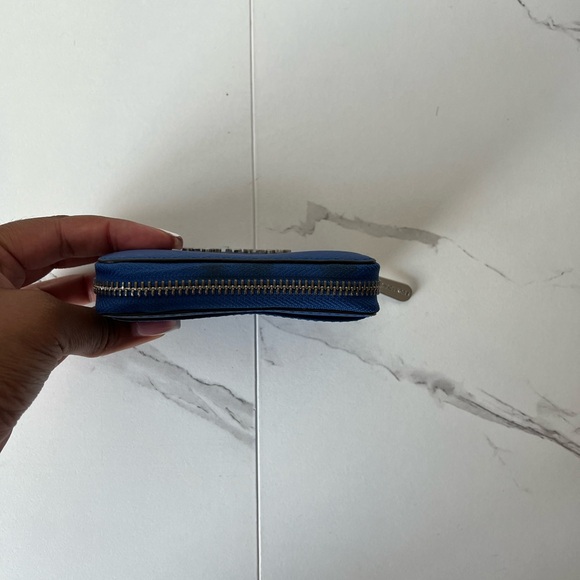 Michael Kors Jet Set Leather Zip Around Coin Case - Electric Blue - Picture 3 of 4
